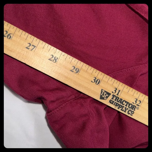Gap Easy Pant Womens L Tall Maroon Tapered Leg Ankle Length Cotton Blend Pull On - Image 9
