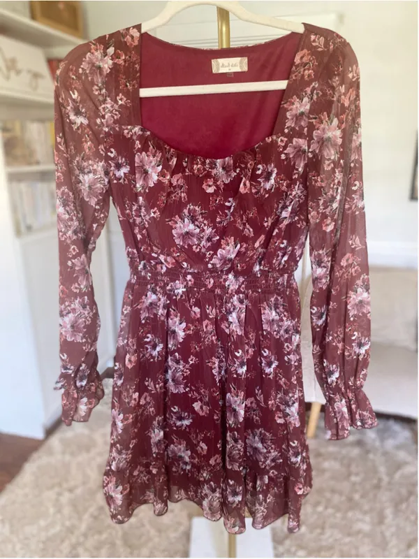 Altar’d‎ State Floral Mini Dress Coquette Romantic Boho Coquette Parisian Scandi - Image 2
