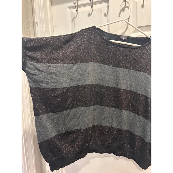 UO Sparkle & Fade Women's Large‎ Striped Glitter Dolman Sleeve Knit Top - Image 3
