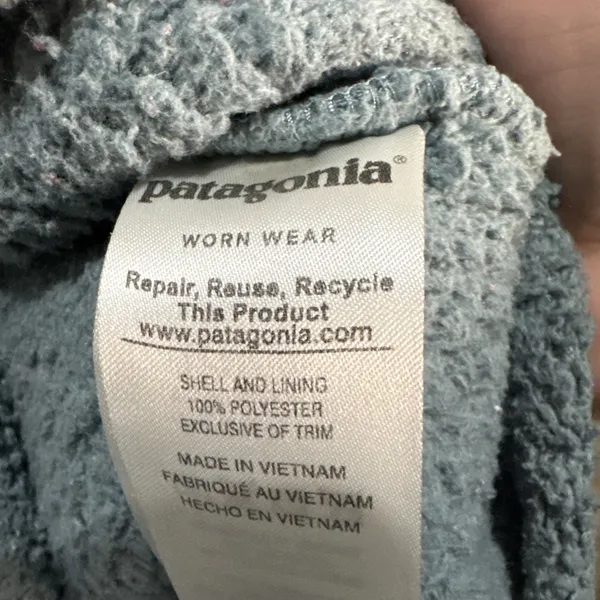 PATAGONIA Los gatos 1/4 zip/Abalone blue/womens L Shirt - Image 4
