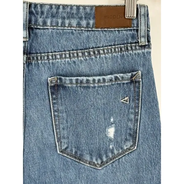 Hidden Jeans Happi Split Hem Straight‎ Leg Jeans 27 Distressed Cotton High Rise - Image 5