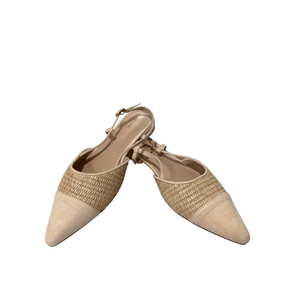 Cushionare Forgive Natural Raffia Slingback Flats -Size 9.5 - Image 2