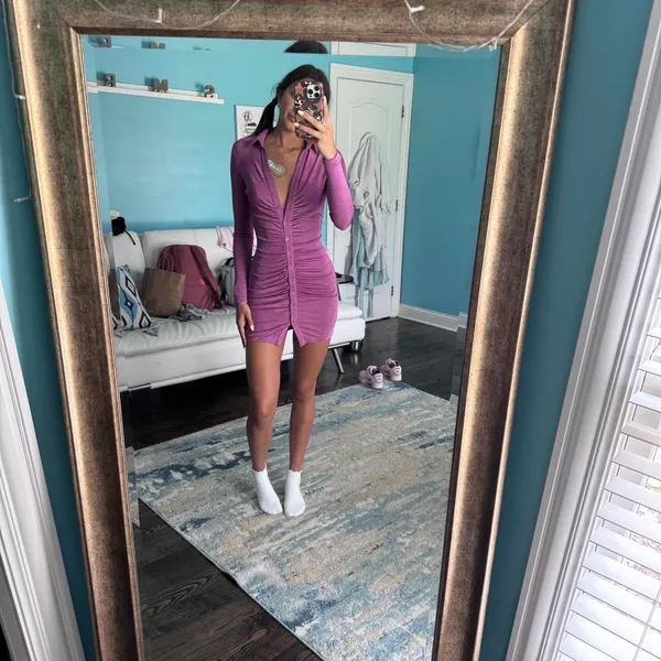 Princess Polly purple button up dress - Image 5