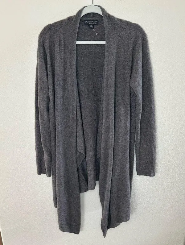 Bamboo CozyChic Lite Island Wrap Cardigan dark grey soft sz l/xl - Image 2