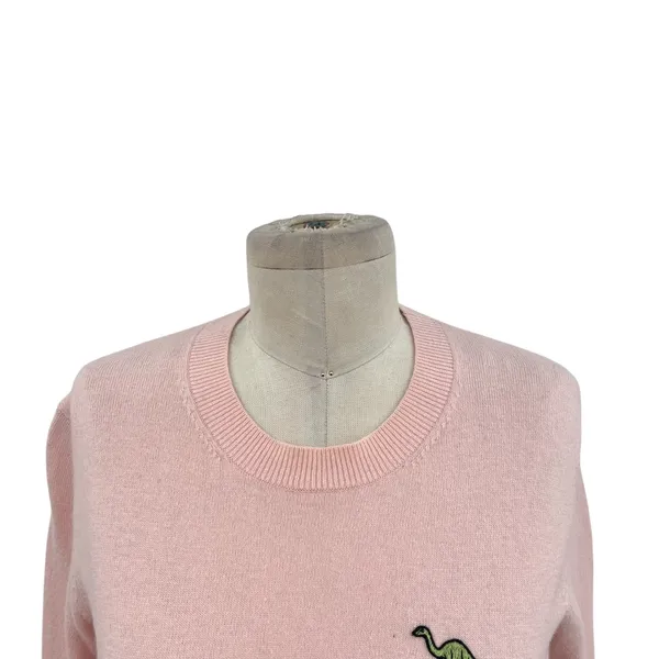 Artizia Sunday Best Abby Dinosaur Sweater Wool Alpaca Pink Size Small‎ - Image 2
