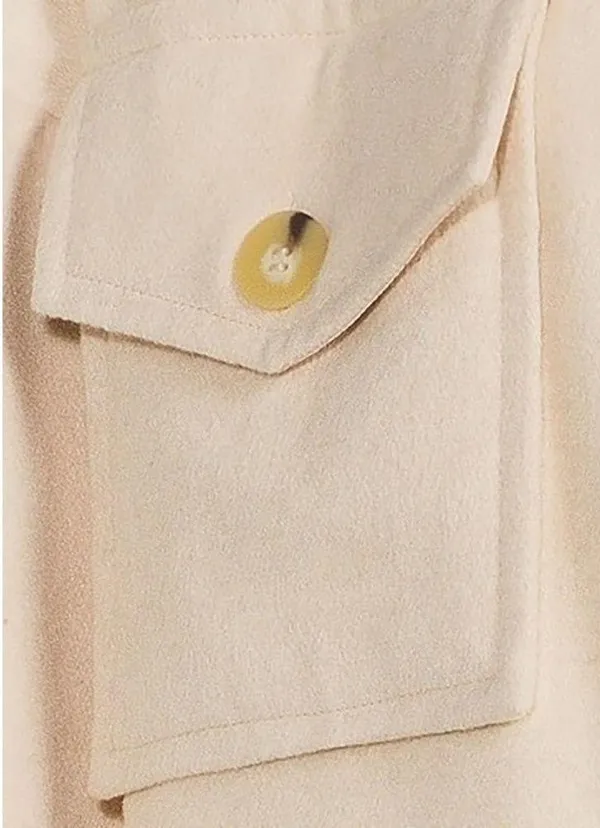 Time & Tru Women’s Cream Shirt Jacket - Image 3