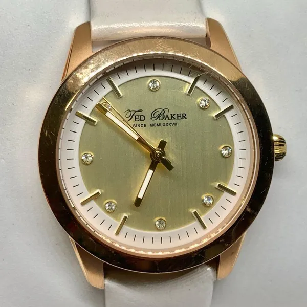 Ted Baker London Watch all stainless steel rose gold Tone 36mm TE2103 running - Image 3