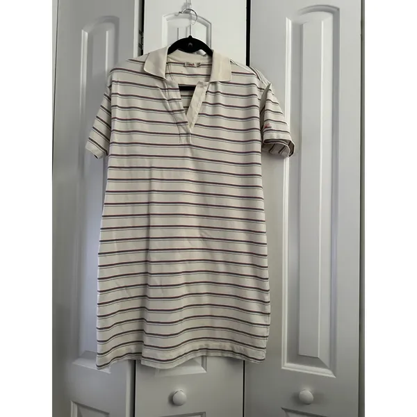 Faherty Women's Striped Polo Shirt Dress - Short Sleeve Casual Small‎ - Image 3