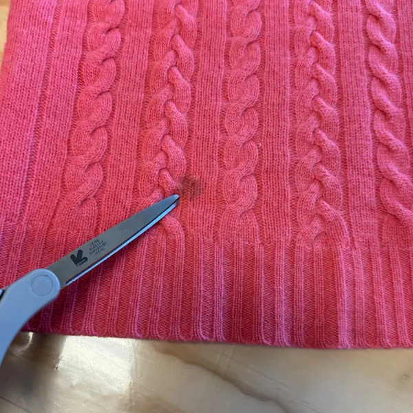 Calypso Christiane Celle 100% Cashmere Cable Knit Crewneck Sweater Coral Pink Sm - Image 9