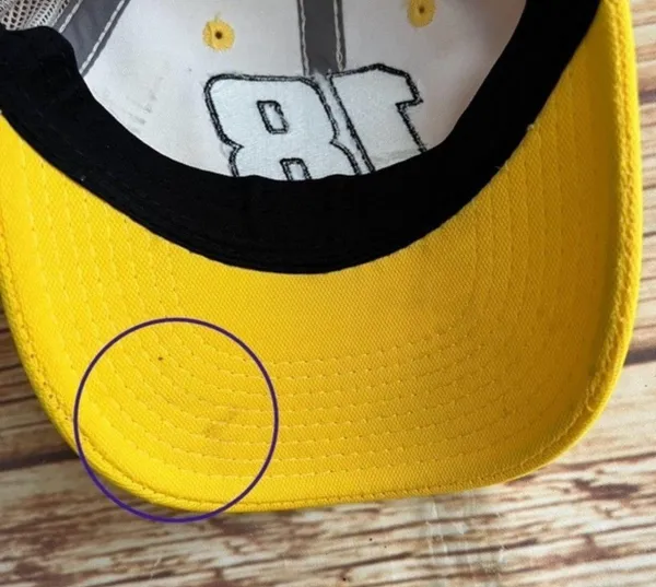 NASCAR Mesh back Team Yellow Hat Cap with driver's number Kyle Busch #18 - Image 12