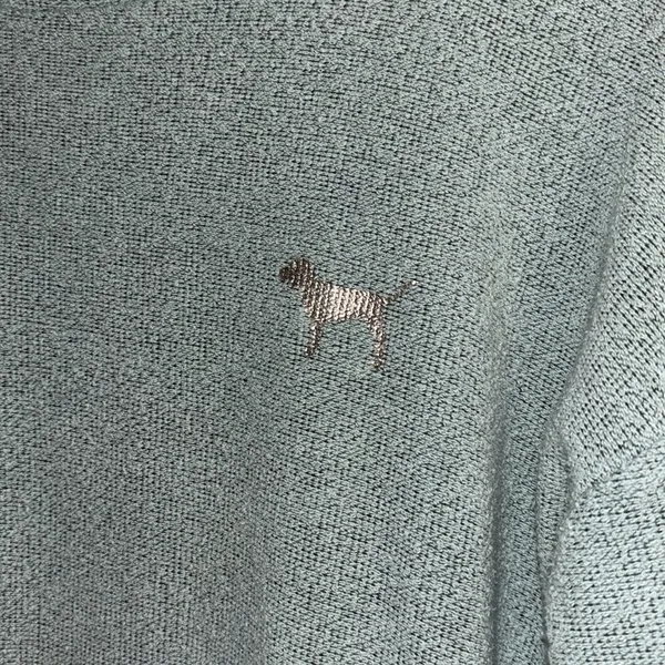 PINK by Victoria's Secret teal sweatshirt with logos - Image 2