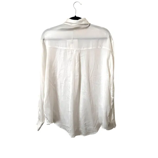 PIPPA THE LABEL Satin‎ Button Down White NWT XS - Image 2