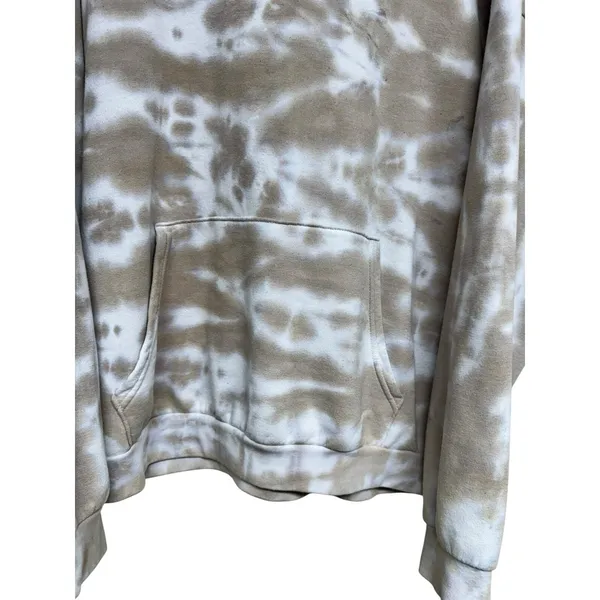 Aviator Nation Hand Dyed Relaxed Pullover Hoodie Sweatshirt Tie Dye Sand Size XL - Image 5