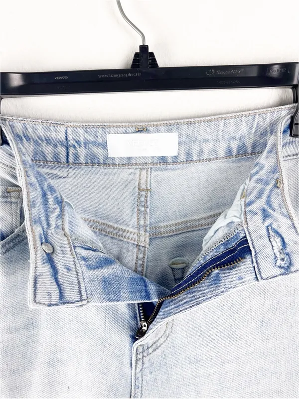 VERVET Light Wash High Rise Wide Leg Cargo Denim Jeans 25 Casual Neutral Boho - Image 6