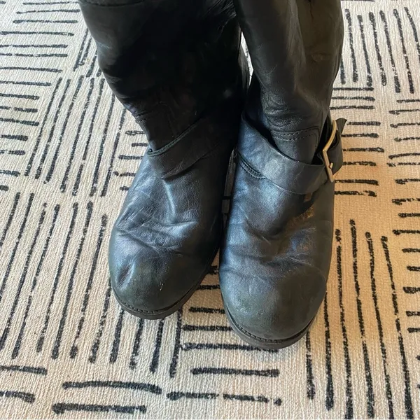 Jimmy Choo Archival Biker Leather Buckle Moto Boots EU 40.5 - Image 3