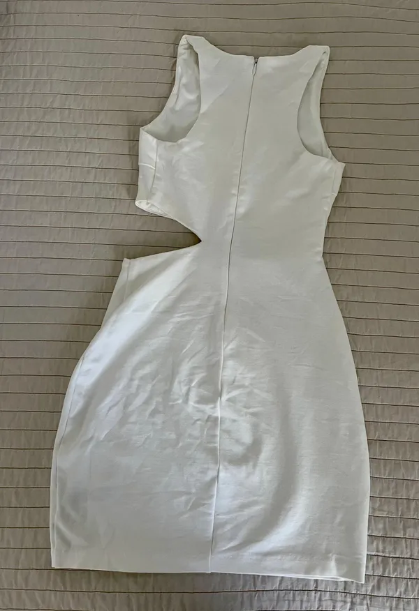 Macy's White Bodycon Cut Out Dress - Image 2