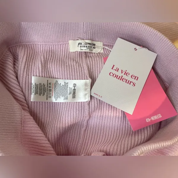 4TH‎ RECKLESS NWT Knit Set Pink Scorpios Trouser Size S and Crop Top Size M - Image 8