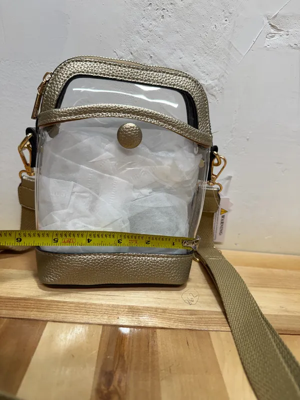 Game day clear crosssbody bag Gold - Image 4