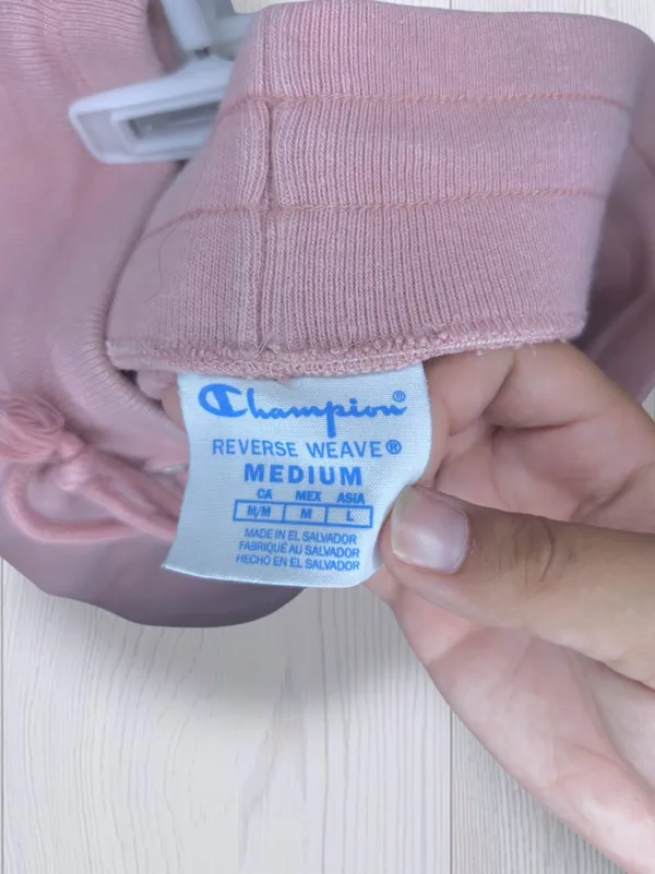 CHAMPION Dusty Rose Drawstring Athletic Sweat Shorts with Pockets - Image 7