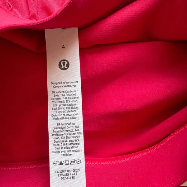 Lululemon High Rise Pleated Tennis Skirt Cherry Mist Size 4 NWT - Image 5