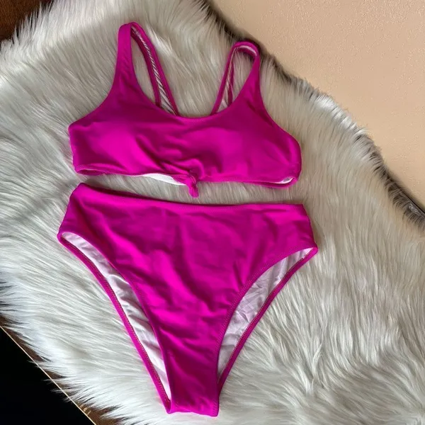Hot Pink Bikini Size Large Pink - Image 11
