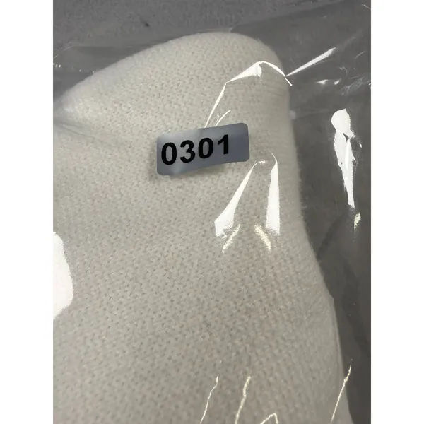 Quince Organic Cotton Knit Blazer White Open Front Cardigan Jacket Layer Large - Image 11