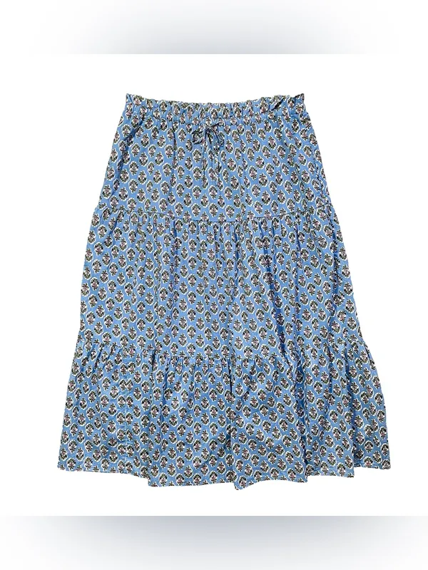 J.Crew Floral Tiered Boho Maxi Skirt Size Large - Image 2