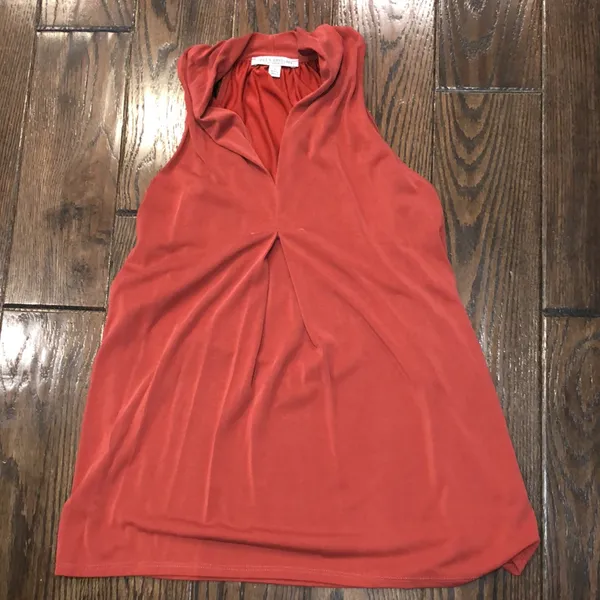 Green envelope apricot color top sleeveless size small - Image 3