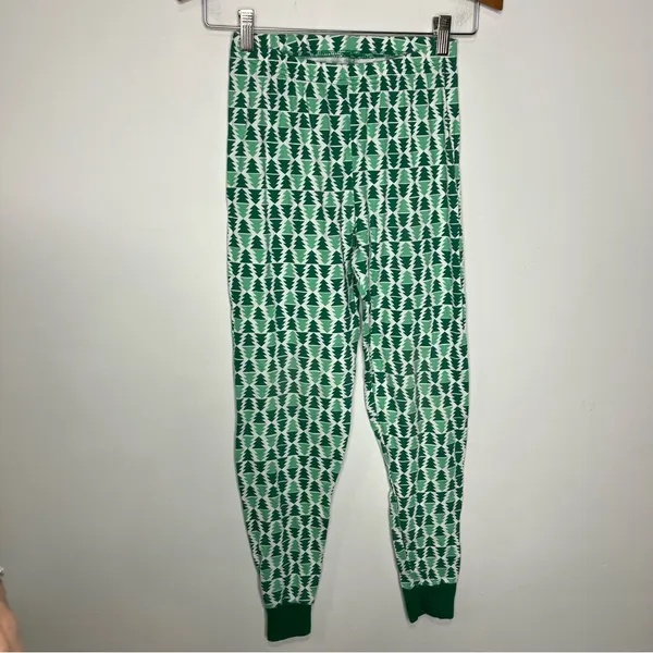 Carters Christmas tree‎ pajama set long sleeve pants women's size XS green white - Image 4