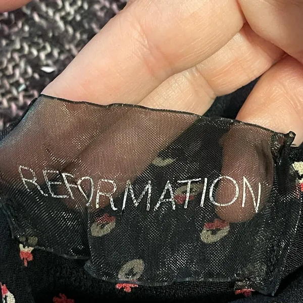 Reformation Women’s Canopy Off-Shoulder Dress in Jingle Polka Dot Retro 💕 - Image 14