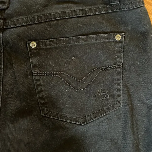 Harley Davidson lightweight‎ black jeans. Size 6 - Image 5