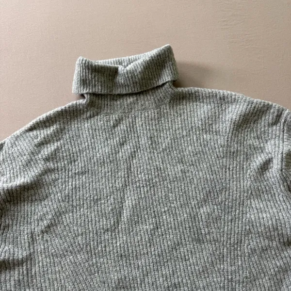 Primark wool blend rib knit turtleneck sweater - Image 3