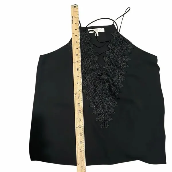 WAYF Lace up Black Camisole Size Small - Image 7