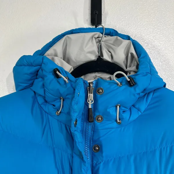 The North Face 700 Down Puffer Jacket‎ Womens [Size] Blue Quilted Hooded Fall - Image 9