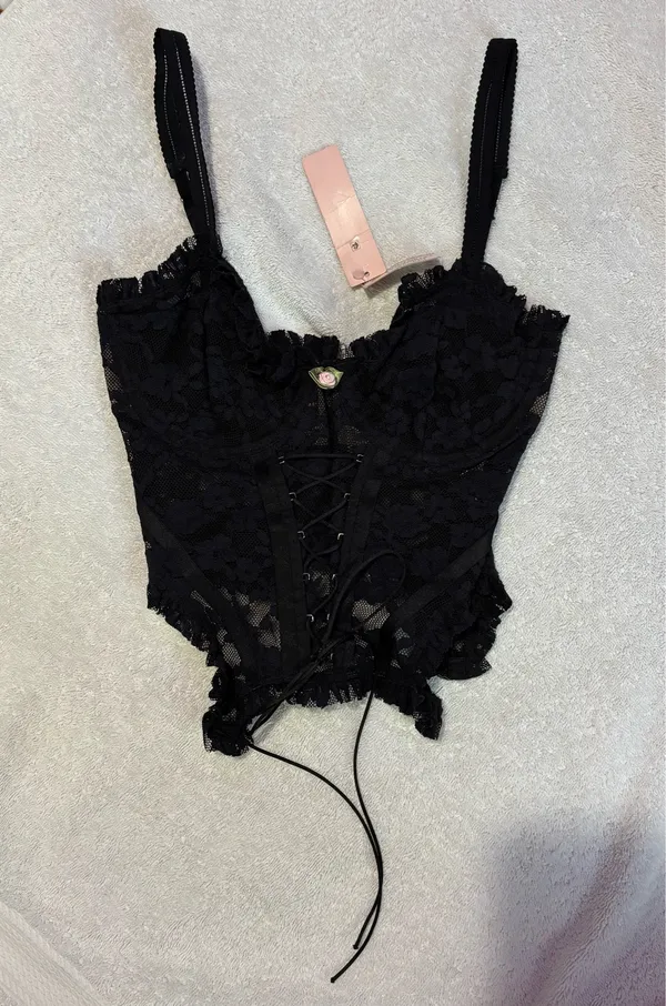 Victoria Secret black corset top - Image 2