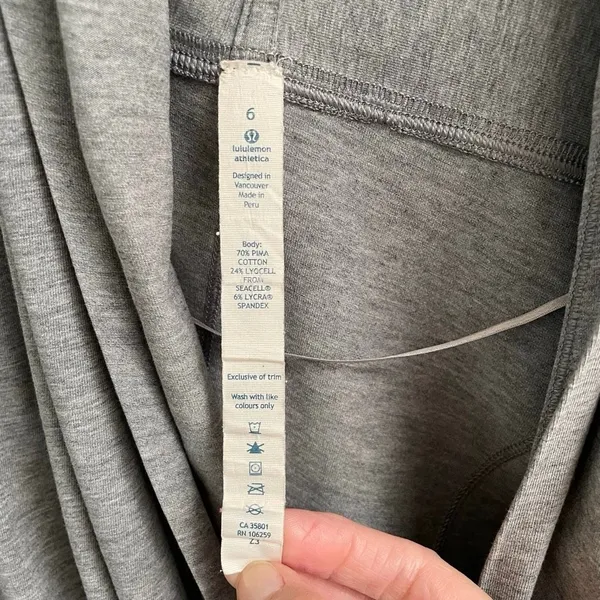 Lululemon Iconic Wrap Womens 6 Yoga heathered gray loose‎ fit workout dance - Image 6