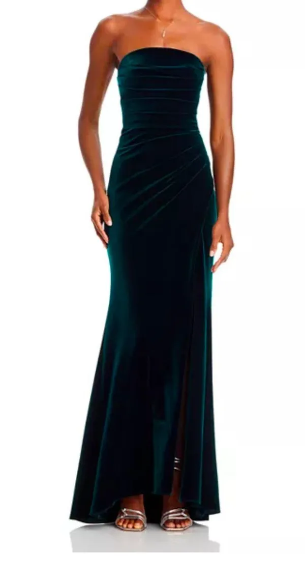 AQUA Formal Dress HUNTER GREEN - Image 2