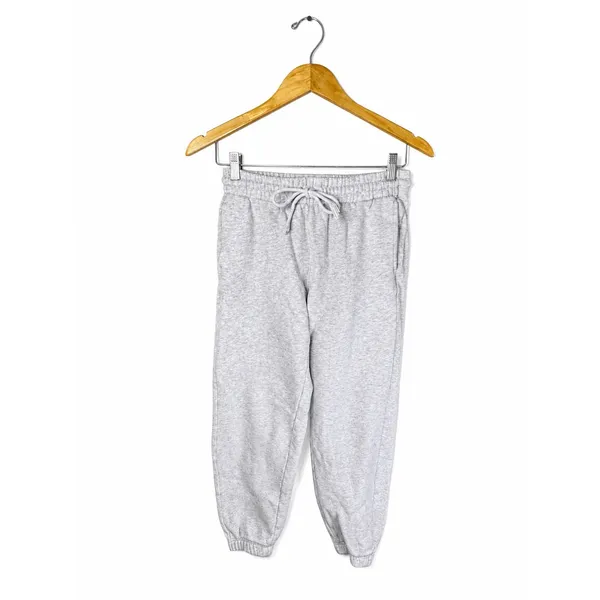 TNA Aritzia Cozy Sweatfleece Jogger Sweatpants Heather Grey XS Drawstring - Image 2