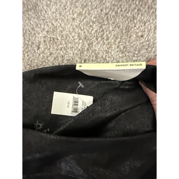 NWT Offline by Aerie High Waisted Crossover Black Crackle Leggings, M - Image 8