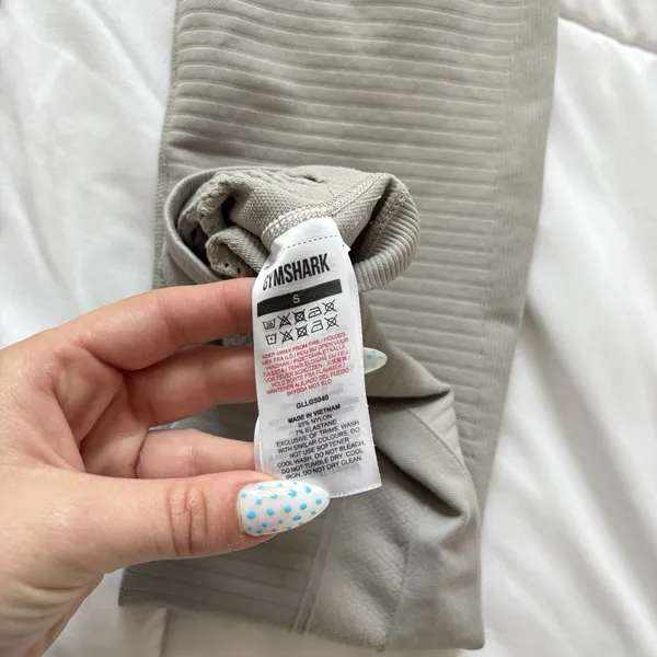 Gymshark Leggings Womens Small‎ Light Grey Energy Seamless Activewear Yoga - Image 6