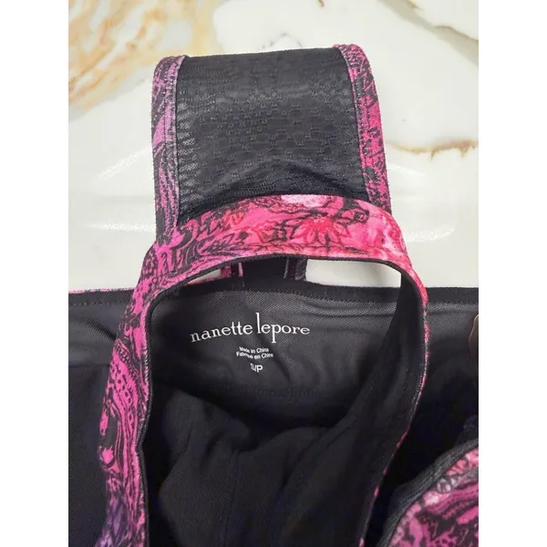 Nanette Lepore Paisley‎ Floral Lace-Up Front Sports Bra - Image 3