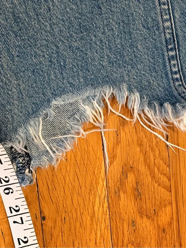 3x1 Shelter Austin Straight Crop Jeans High Rise Frayed Hem Cropped Denim‎ Sz 25 - Image 7