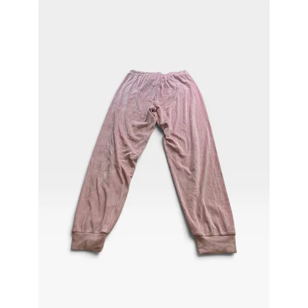 Juicy Couture Pink Velour Rhinestone Logo Lounge Set Top & Joggers Medium - Image 14