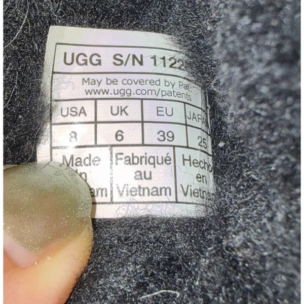 Ugg Women's Disquette Black Shearling Platform Slippers Clogs Size 8 - Image 5
