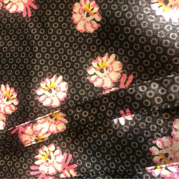 - Old Navy Sleepwear bottoms(black with pink flower print) and top(white) - Image 4