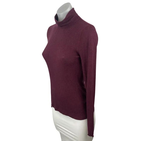 Abercrombie & Fitch Women's Red Turtleneck Long Sleeve Knit Sweater Top Size S - Image 2