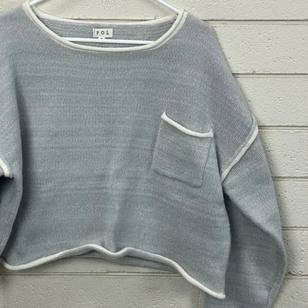 POL Gray Sweater size S - Image 4