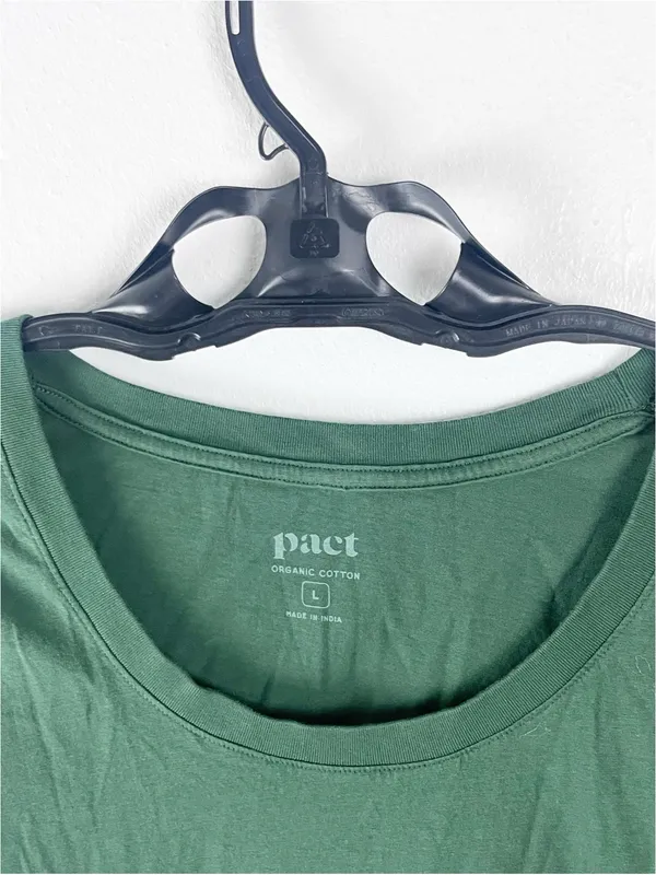 PACT Green 100% Organic Cotton 3/4 Sleeves Tee Size Large Casual Neutral - Image 5