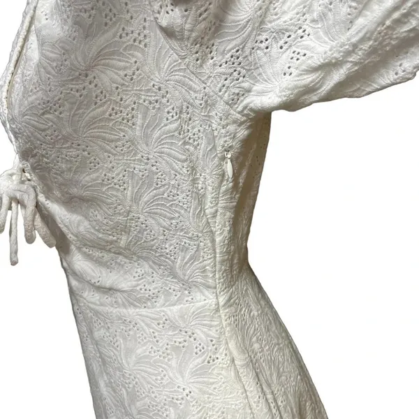 NICHOLAS Danni Bow-detailed Broderie Anglaise Mini Dress White Size US 8‎ - Image 6
