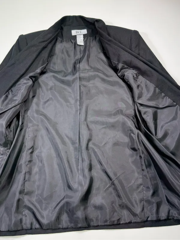 Bice Linen Blend Women's Black Double-Button Tailored Blazer - Image 5